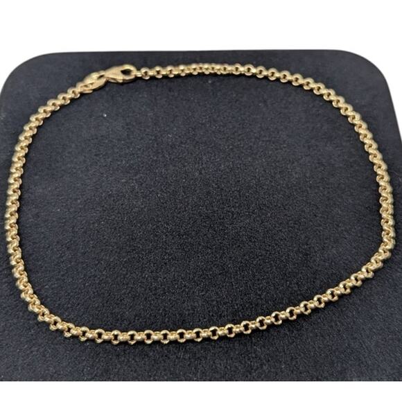 14K Yellow Gold Cable Link Chain Bracelet 10” 1.99g Fine Italian Gold - Picture 2 of 5